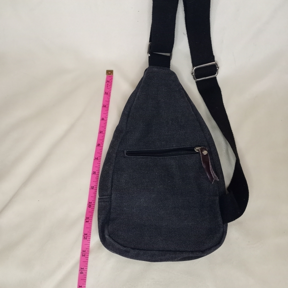 Berchirly Vintage 90s Y2K Canvas Utility Multipocketed Crossbody Bag - Picture 6 of 6
